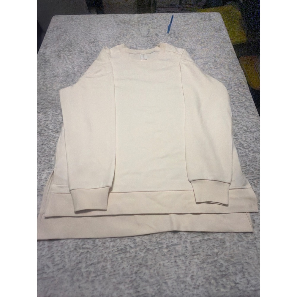 Alternative Apparel Cream Crewneck‎ Long Sleeve Sweatshirt XL NWOT